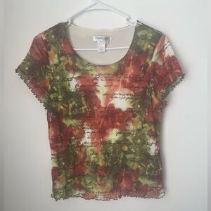 Coldwater Creek Multicolor Short Sleeve Top size medium